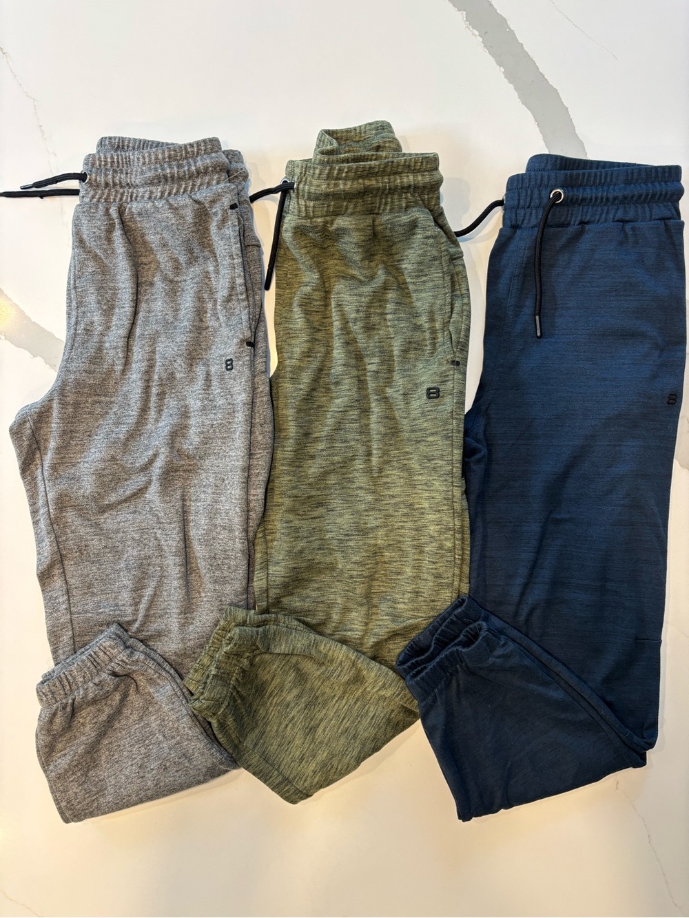 Kohl's Boys 3-Pack Jogger Pants in Gray, Olive, Deep Teal